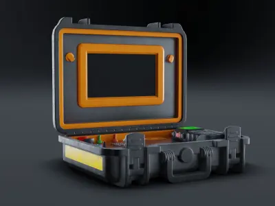 Emergency Communication System with Walkie Talkie Low-poly 3D model