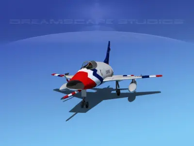 North American F-100E Skyblazers 3D model