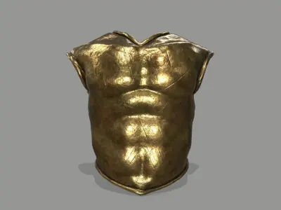 armor golden chest 3D Model Pack