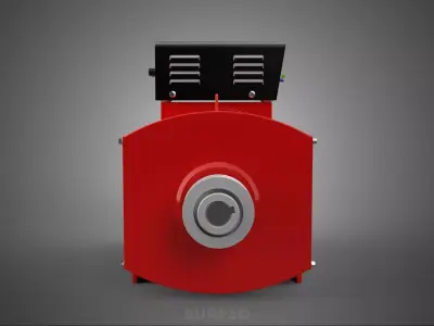 ELECTRIC MOTOR GENERATOR ALTERNATOR DYNAMO GENERATION PULLEY KVA 3D model
