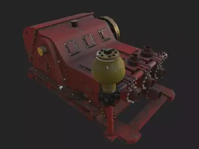 Mud Pump High-Detail Game-Ready for Unreal Engine And Unity Low-poly 3D model