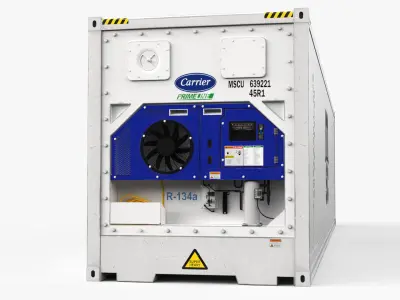 40ft  MSC Container Reefer CARRIER  3D model