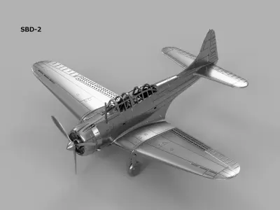1-350 US Navy SBD 1 2 3 4 5 Dauntless STL 3D print model