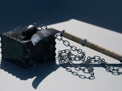 Chain and Sickle 3D Model  3D model