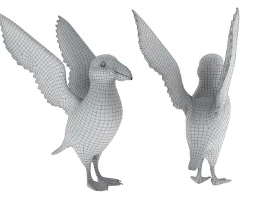 Puffin bird 3D model purchase