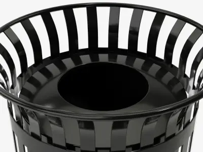 Plaza Trash Can 3D model