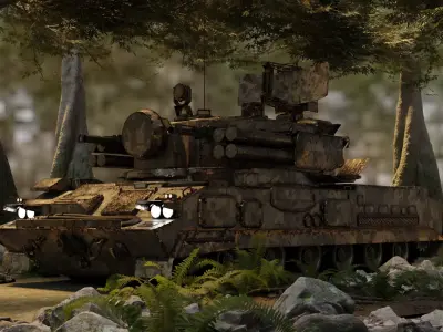 3D Military Combat Vehicle  Realistic Armored Tank  3D model