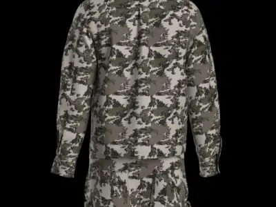 Urban Digital Camo Clothing Pack Low-poly 3D model