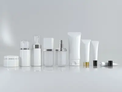  Cosmetic Bottle and Tube Set 