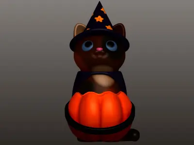 Witch Cat 3D print model