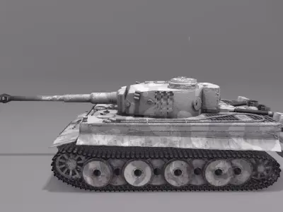 Tiger Tank Low-poly 3D model by KostiantynChud