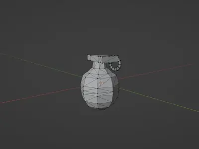 Low-poly hand grenade 3d model Low-poly 3D model
