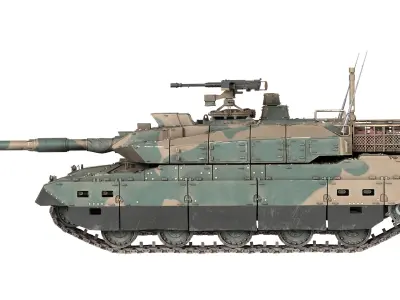 Type 10 Hitomaru MBT Low-poly 3D model
