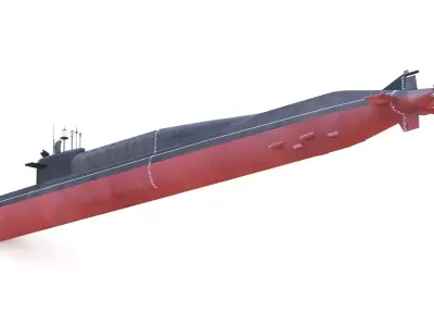  Russian Nuclear Strategic Submarine Delta IV Class 3D model