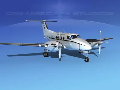 Beechcraft UC-12Q Huron V01 USN 3D model