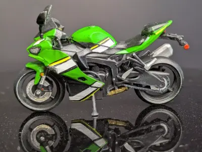 Kawasaki Ninja ZX 4RR Motorcycle STL 3D Printable Sport Bike 3D print model