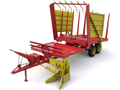New Holand 1037 Bale Wagon A0014 3D model