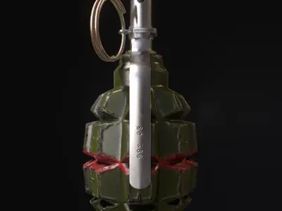 Grenade F1 PBR Low-poly 3D model