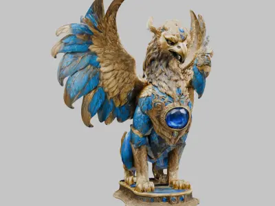 Griffin Dragon 3D Model Low-poly 3D model