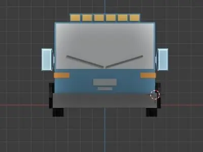 low poly truck with boxes Free low-poly 3D model