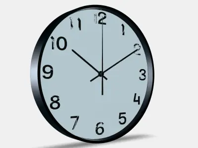 PLUTTIS Wall clock Low-poly 3D model purchase