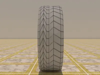 TYRE WITH ALLOY RIMS Low-poly 3D model