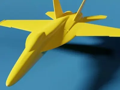 F-18 Super Hornet - divided 3D print model