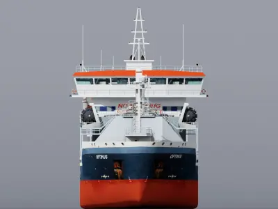 LNG Bunkering Vessel Low-poly 3D model