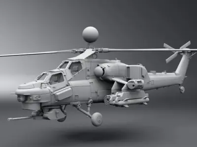 Mi28NM Night Hunter scale model  3D print model