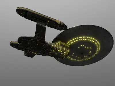 27-spaceship star trek ship 3D model