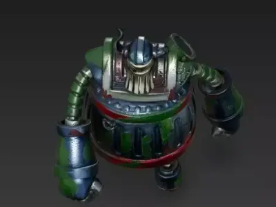 big robot by kew Low-poly 3D model