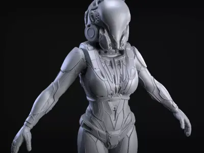  Sci-Fi Armor 8 Sculpt 3D model