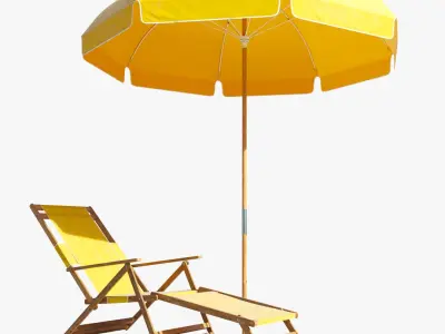 Beach set 3D model