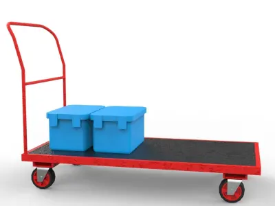  transport trolly  Low-poly 3D model