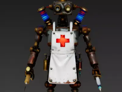Steam Surgeon Clockwork Medic 3D Model Low-poly 3D model
