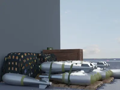 Bomb Crate Low-poly 3D model