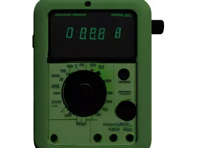 Retro SciFi Green Electronic Device 3D model