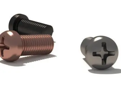 Screw cross tip Free low-poly 3D model