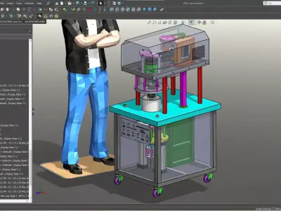 Can Sealing Machine with Pressure Injection 3D model