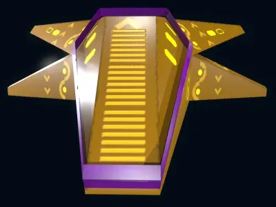 Spaceship Low-poly 3D model purchase