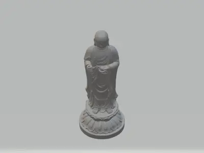 Ksitigarbha Bodhisattva Buddha Statue 3D print model 4