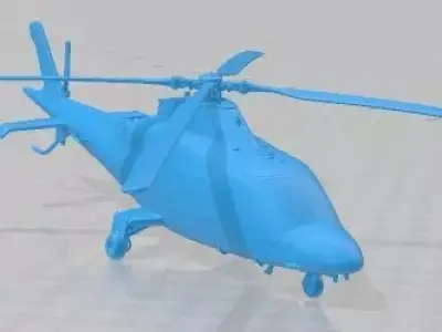 Agusta Westland AW 109 Printable Helicopter 3D print model
