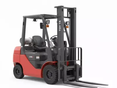 Industrial Propane Forklift Low-poly 3D model