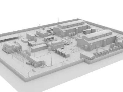 Refinery Storage and Post Production  3D model
