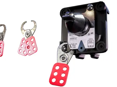 Lockout-Tagout Low-poly 3D model