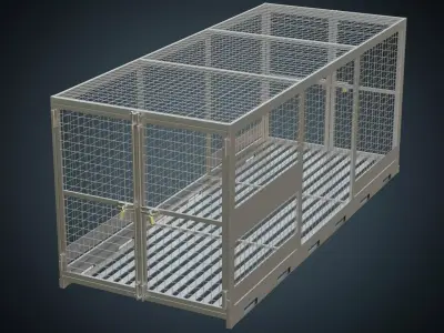 Cage 3 Basic Low-poly 3D model