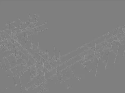 Industrial set of swords Low-poly 3D model