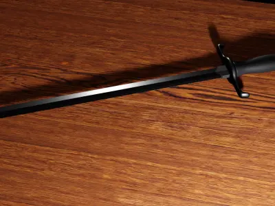 3 Backsword sword 3D model