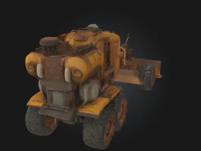 Desert Grader Explorer  Heavy Machinery 3D model