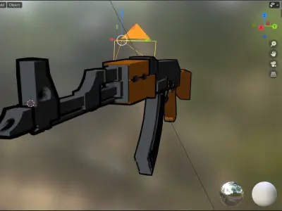 AK-47 Anime Style Low-poly 3D model